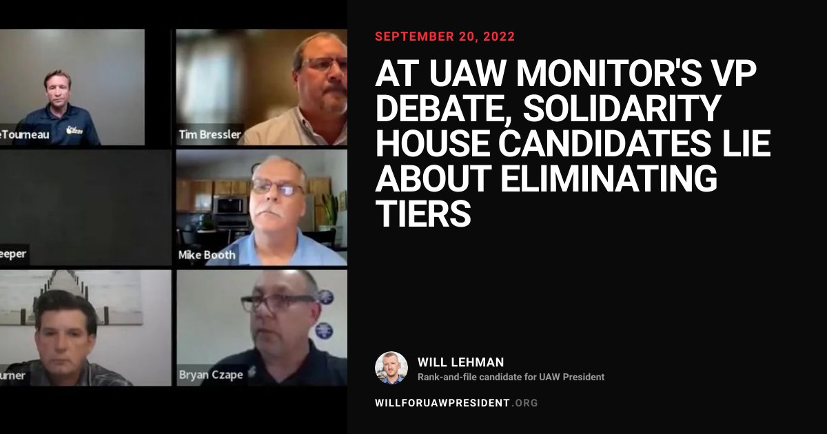 At UAW Monitor's VP debate, Solidarity House candidates lie about ...